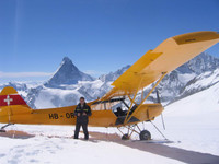 Glacier de l'Aeschhorn avec le Cervin en arri&egrave;re-plan