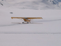 Premier atterrissage solo sur glacier (Breney)